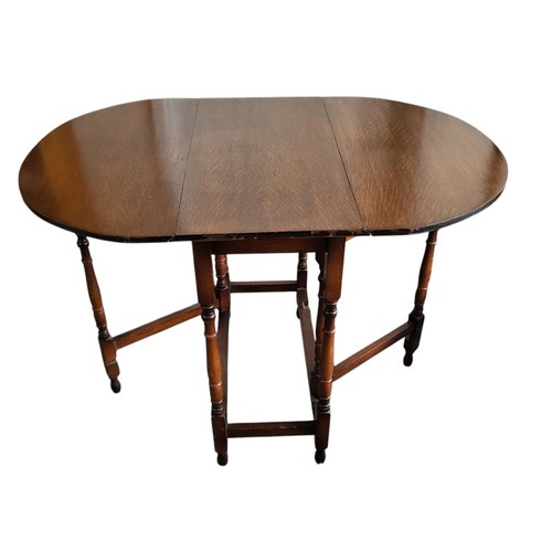 Vintage Drop Leaf Gate Leg Oak 2 Seater Dining Table | eBay UK