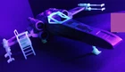 GLOW-in-the-DARK X-Wing -REPRO- Replacement Parts / Kenner-Hasbro