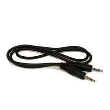 2ft 3.5mm 4 Conductor TRRS / 3 Band  Mic or Video Male to Male Cable