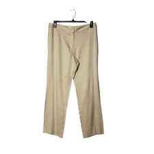 Jones New York Linen Trousers Wide Leg Pant 12 Lagom Beachy Neutral New England