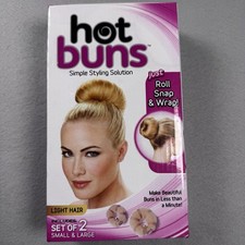 Hot Buns Hair Bun Maker Light Hair Set of 2 As Seen on TV New in Box