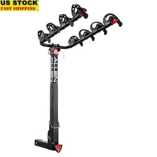 Locking 4 Bike Hitch Rack 2" Receiver Durable Secure Transport 140lbs Capacity
