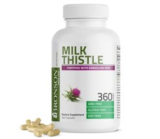 Bronson Milk Thistle Silymarin Marianum Dandelion Root, Liver Health, 360 Caps