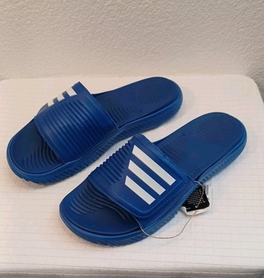 New RARE Men s Adidas Alphabounce 2.0 Slides/Sandals~ Royal/White~Size 10 
