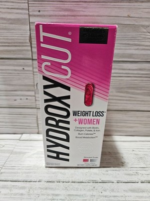 Hydroxycut Weight Loss + Women Biotin Collagen Folate Iron 60 Liquid Caps 7/2026