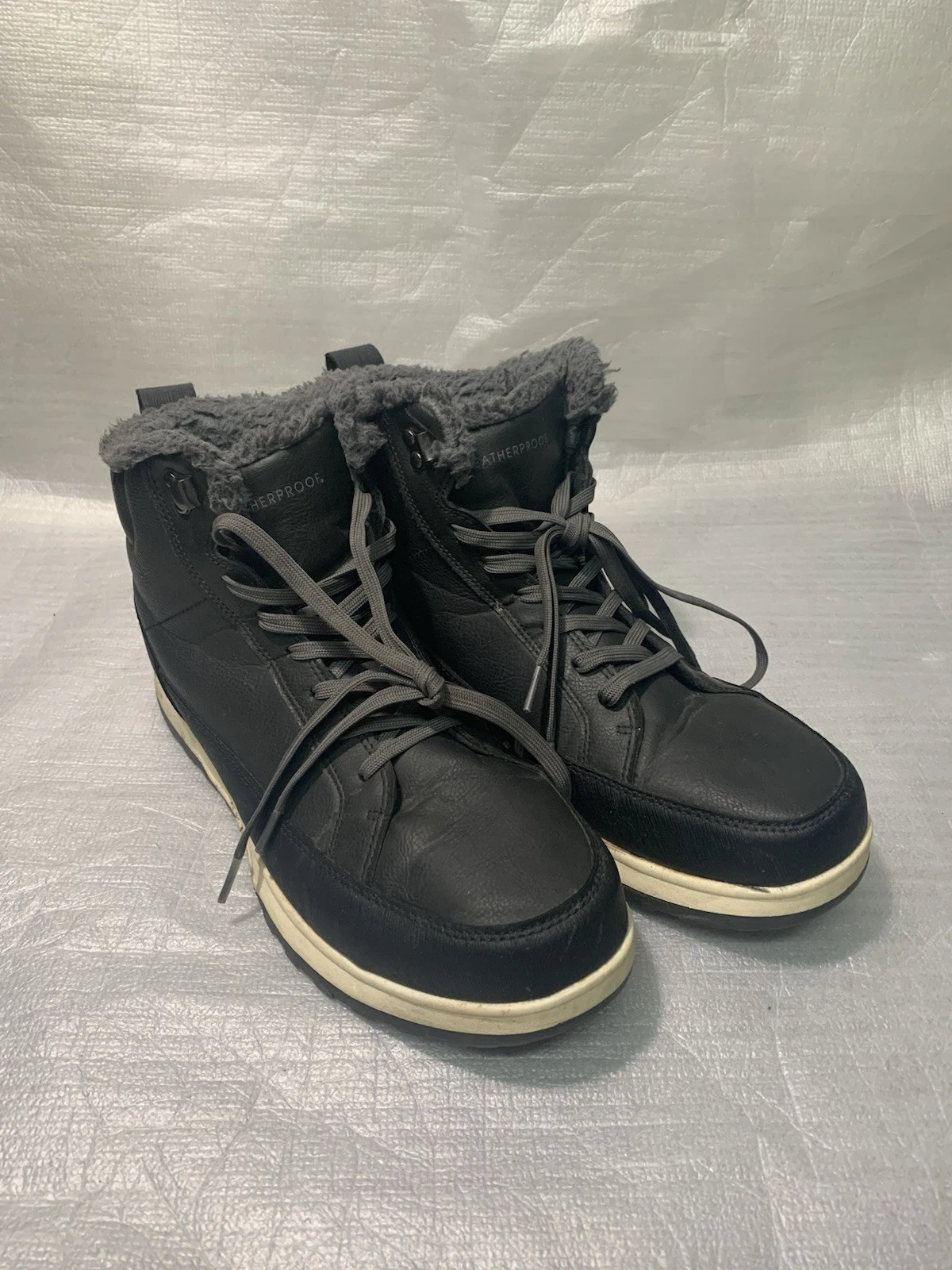 Weatherproof Men's Logjam Dark Gray Size 13 Memory Foam Sneaker Boots