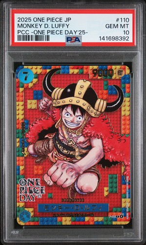 2025 ONE PIECE JPN PREM CARD COLL ONE PIECE DAY '25 #110 MONKEY D. LUFFY PSA 10