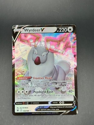 Wyrdeer V 134/189 Holo V Rare Astral Radiance Pokemon Holo Near Mint EN
