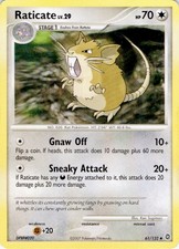 Raticate 61/132 Uncommon Secret Wonders Pokemon Lightly Played