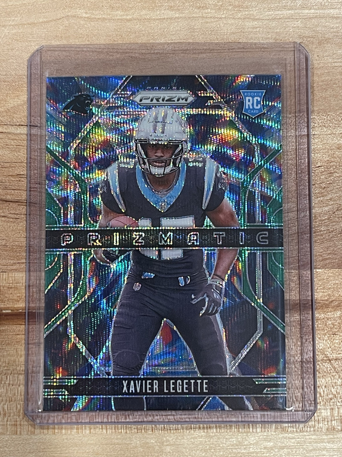 2024 Panini Prizm Xavier Legette Rookie Prizmatic Green Wave Prizm #16 Panthers