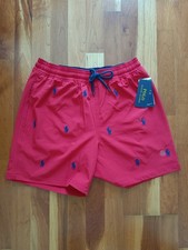 Polo Ralph Lauren Badehose Herren Rot Gr. S N...