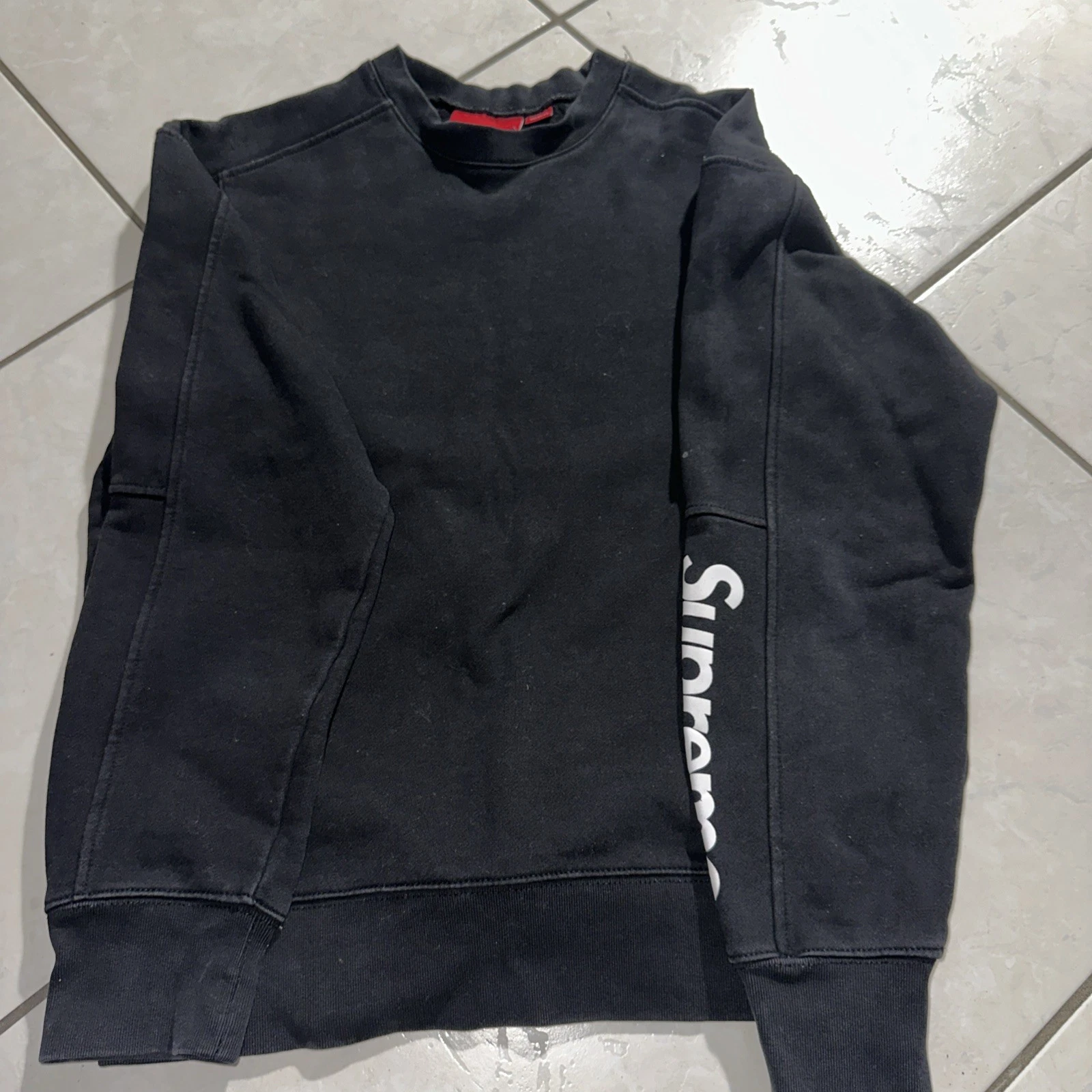 Sweat col rond homme SS19 Supreme Formula grand noir