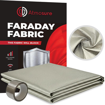 Faraday Fabric & Tape Kit, 1 Yard (44 X 36 In) - EMF Blocker and RF Shielding fo