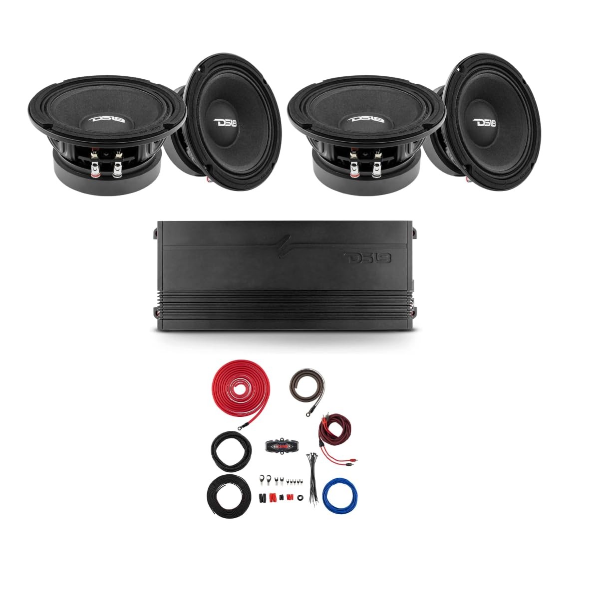 With Amplifier And Wiring Kit - Pro Car Audio System