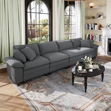 Sectional Sofa Set Corduroy Cloud Couch Living Room Convertible Indoor Modular