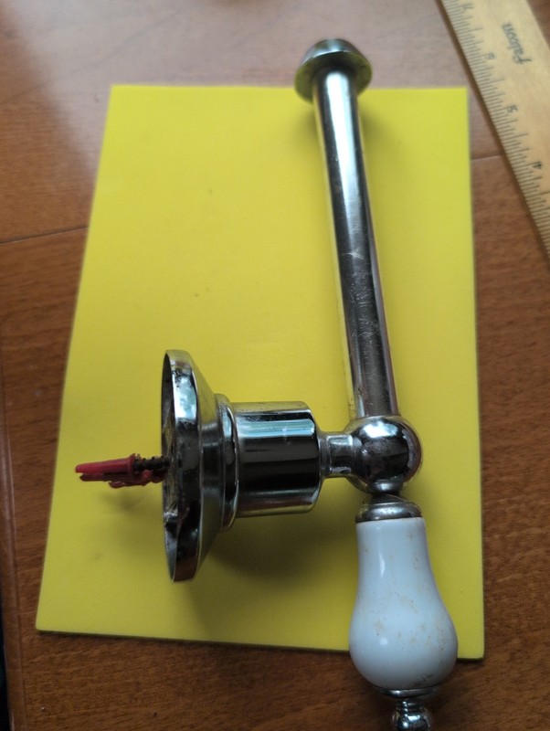 Vintage Danco 46010 Universal Chrome And Porcelain Lever Handle
