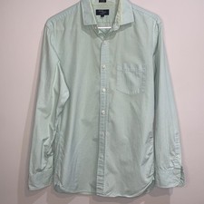J.Crew Thomas Mason Green Gingham Button Down Shirt Men s Medium Cotton