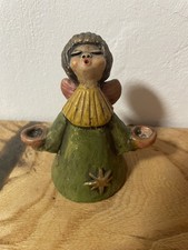 Thun Angelo Stellina Portacandela Colore Verde Rosa Vecchia Produzione Difetto