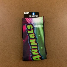 For Bare Feet Medium (M 5-10 W 6-11) Party Animals Graphic Crew Socks 1 Pair NWT