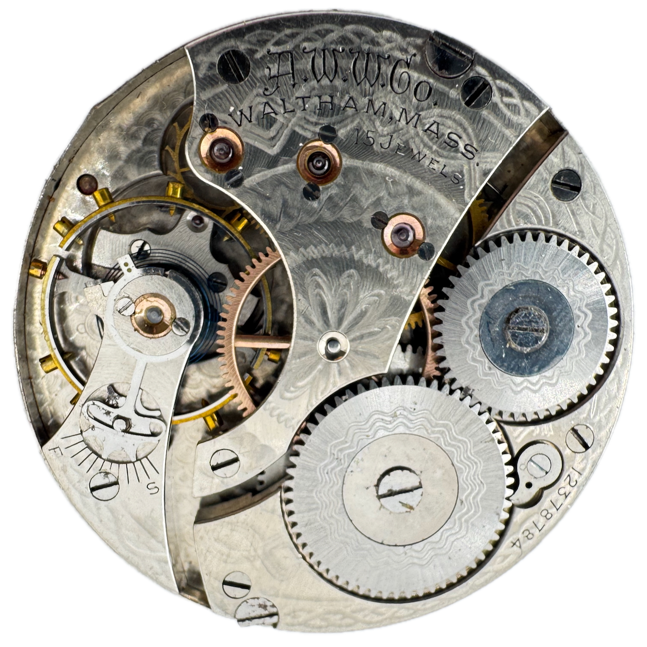 Antique 16s 1903 Waltham 15 Jewel Hunter Pocket Watch Movement 620 USA