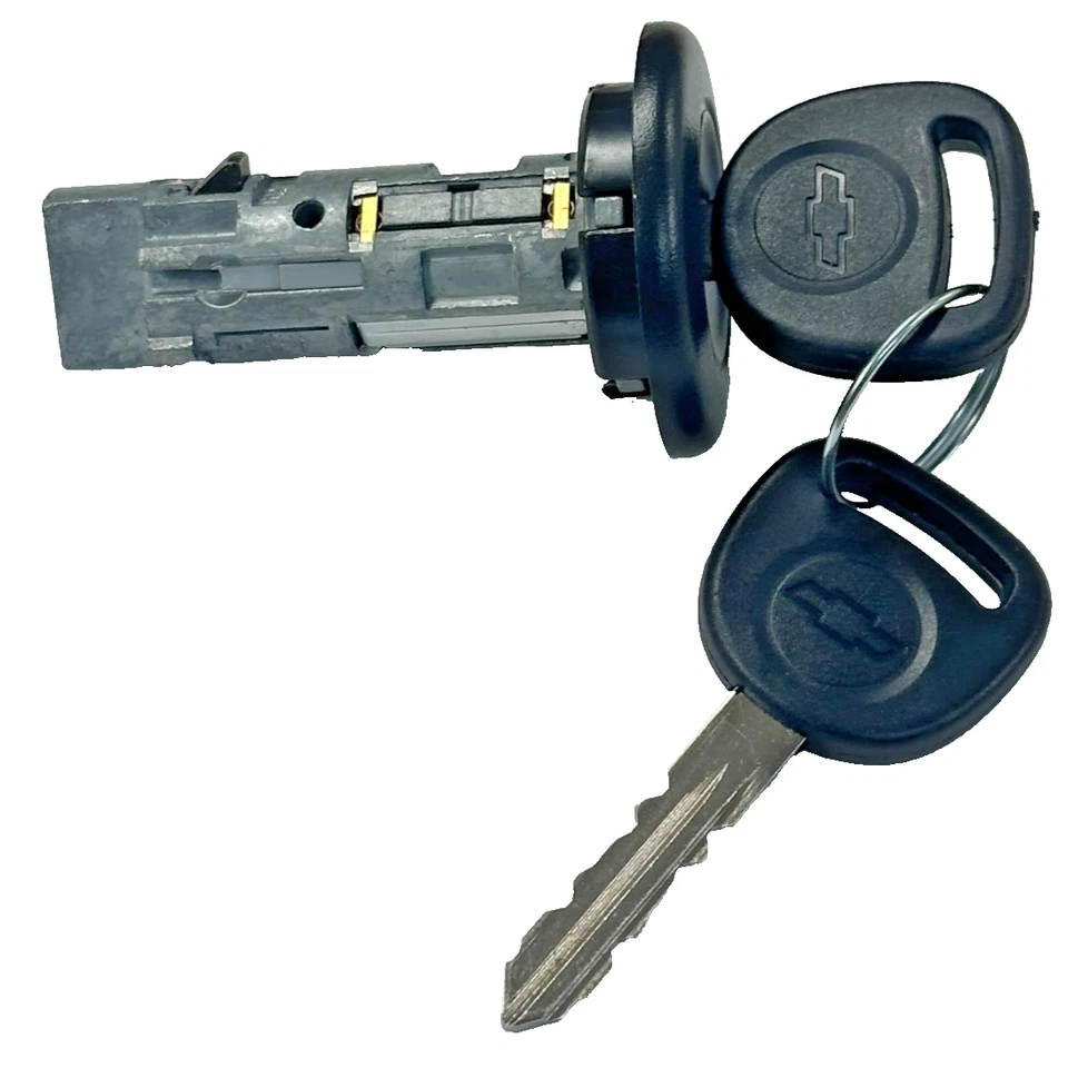 NUEVO CHEVY Interruptor de cilindro de bloqueo de encendido con 2 llaves con logotipo de pajarita OEM - 707835C Foto 3 de 4