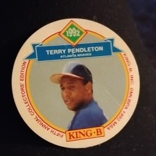 King-B 1992 Terry Pendleton Atlanta Braves Collectors Edition Disc