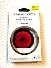 PopSockets Magnetic MagSafe Phone Grip & Stand for iPhone - Danger Red