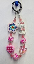 Beaded Keychain, Phone Charm, Bag Charm, Purse Charm, Bag Clip