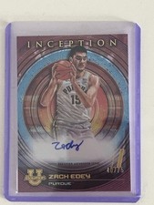 2022-2023 Zach Edey AUTO Bowman U INCEPTION /75 Fuchsia Foil 