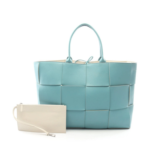 Bottega Veneta THE ARCO TOTE Intrecciato Tote Bag Blue Leather #RCB15055