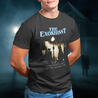 T-Shirt The Exorhisst Cat - Lustige Horror Parodie Tee, Besessener Katzenliebhaber Geschenk