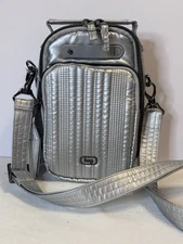 lug Skeeter Mini B Silver Crossbody Bag NWT