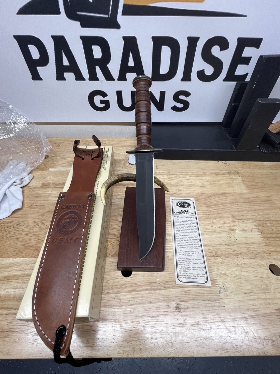 CASE XX US Marine Corps Fixed Blade Combat Knife 1989-USA w Sheath