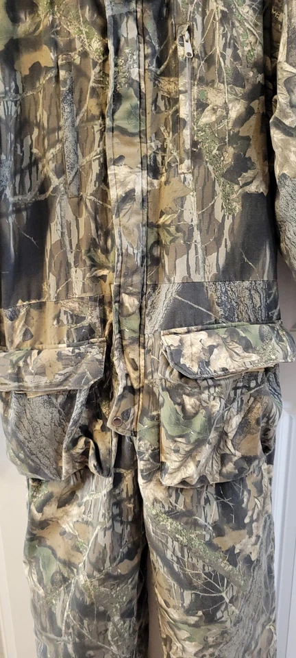 VTG Game Winner Mossy Oak Break Up Camo Coveralls Unisex Sz Large Insulated Mens - Image 3 of 4