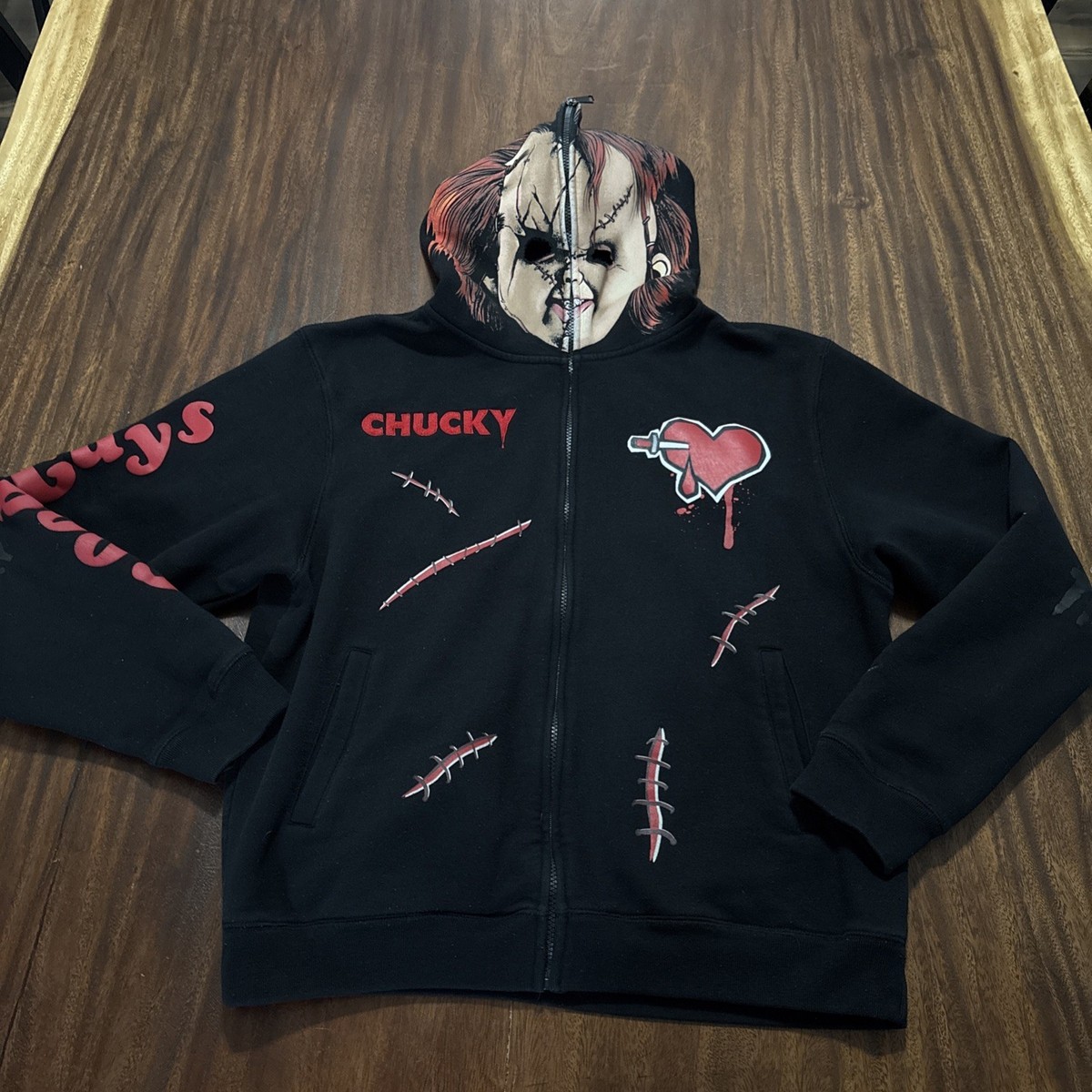 Shoe Palace Chucky Full Zip Hoodie Jacket Mens Sz L Rare Hoodie