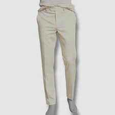 Bar III Men's Beige Slim-Fit Cotton Stretch Suit Separate Pants Size 36W x 32L
