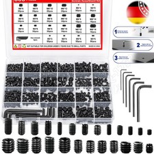 666x Madenschrauben Set Metrisch Schrauben Gewindestifte M2-M8 Sortiment Box DHL