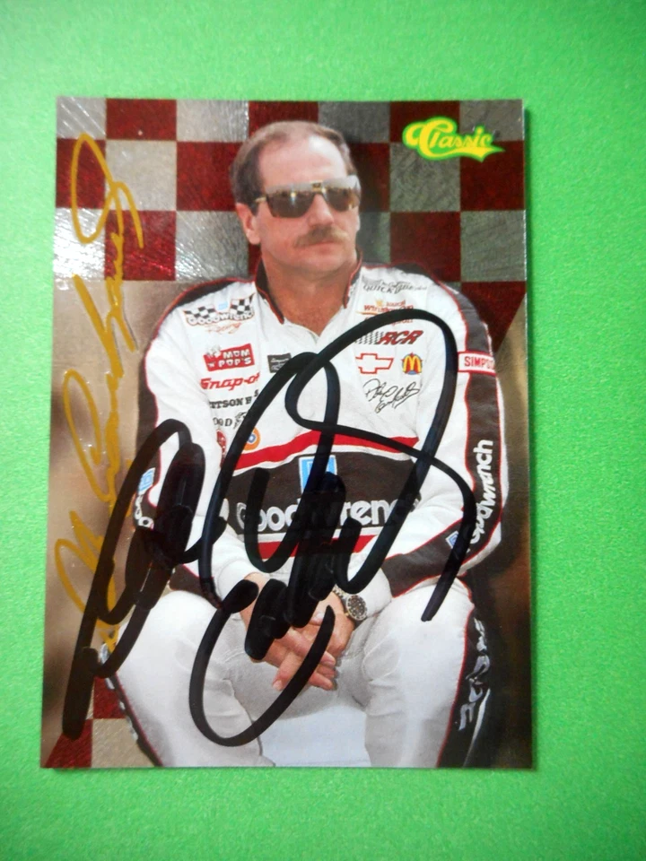 Dale Earnhardt Sr signed 1995 Classic Finish Line 7X #3 RCR Chevy WC card #DE2 - Image 2 of 3