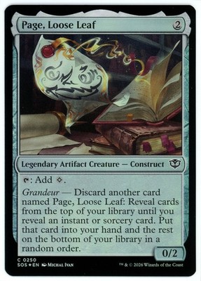 Page, Loose Leaf (Foil) - 0250 - Secrets of Strixhaven SOS - NM/M MTG