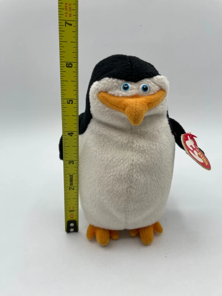 New Damaged Tag- Ty Beanie Babies Baby SKIPPER The Madagascar Penguin 6" 2008 - Image 2 of 4