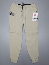 686 Everywhere Jogger Pant Putty Stretch Slim Zipper Pockets Drawstring DWR