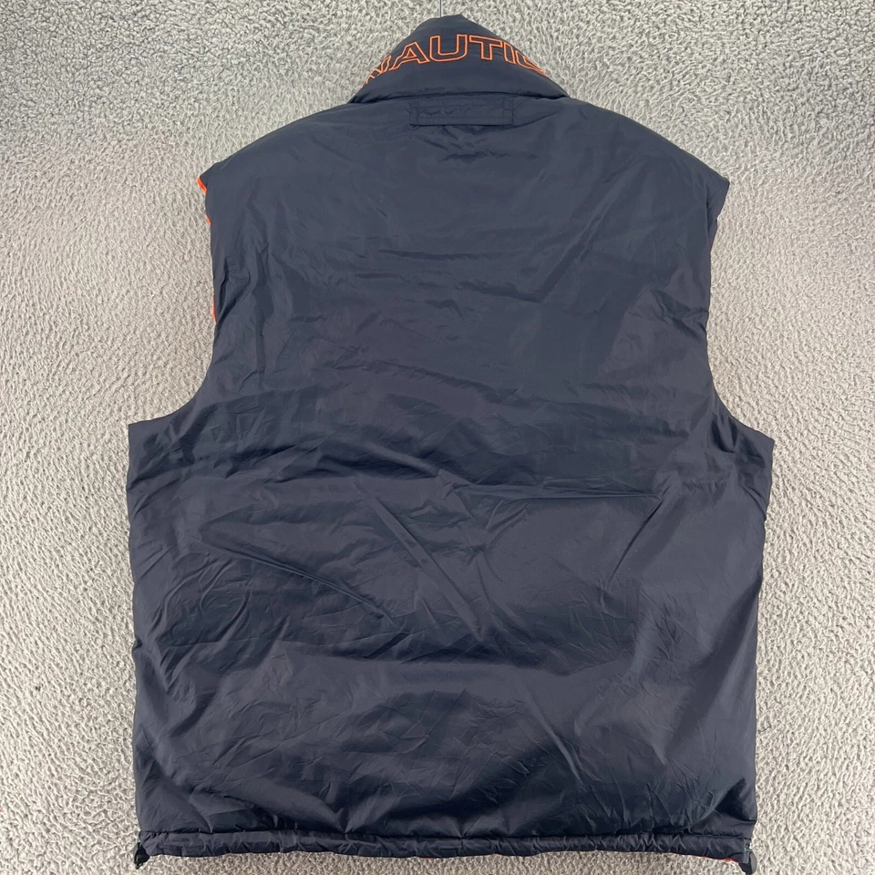Nautica Chaleco Chaqueta Para Hombres 2XL XXL Plumón de Ganso Puffer Simulación Cremallera Completa Reversible * Foto 2 de 4