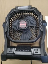 Portable Camping Fan with LED Light USB Rechargeable Outdoor Tent Lamp Lantern