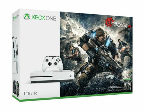 Microsoft Xbox One S 1TB White Console with Gears of War 4 Game