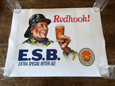 Redhook Beer Poster E.S.B. Ale (Extra Special Bitter Ale) 18 3/4 x 24 3/4