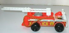 Vtg 1968 Fisher-Price 720 Firetruck/Fire Engine 1 Old F-P Pull Toy Truck Fireman