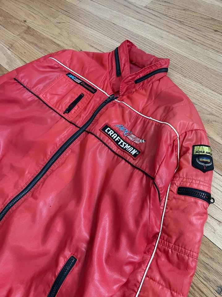 Chaqueta cortavientos vintage de carreras de automóviles PPG Indycar adulto XL roja años 70 80 Ferrari Foto 2 de 4