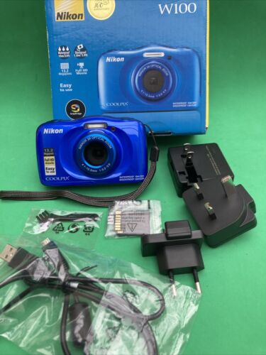 Nikon Coolpix W100 13.2mp Waterproof Shockproof Bluetooth Camera New Condition