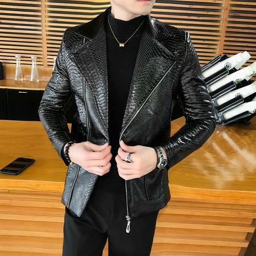 Men's Faux Leather Motorcycle Jacket Coat Retro Casual Zipper Outwear  Fashion | eBay