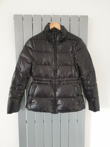 zara shiny black coat